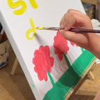 CANVAS PAINTING WITH 6 COLOR PALETTE